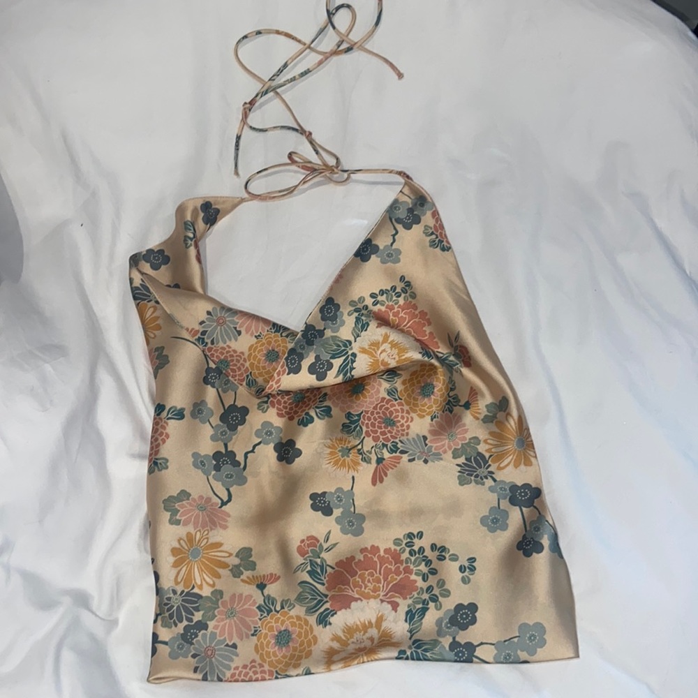 Zara floral halter top